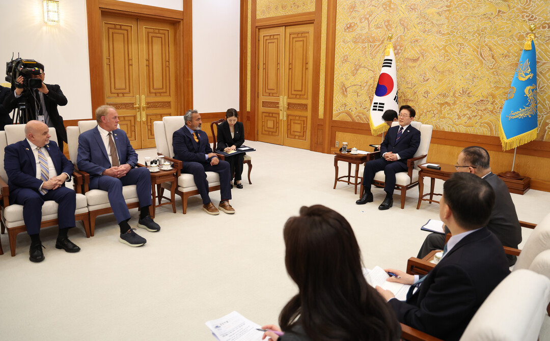 이재명 대통령, 미국 하원의원단 접견...
